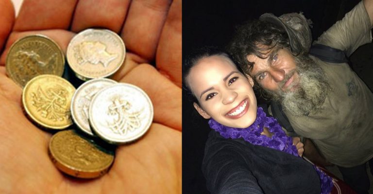Homeless Man Offers The Last Of His Money To A College Student Who Lost Hers