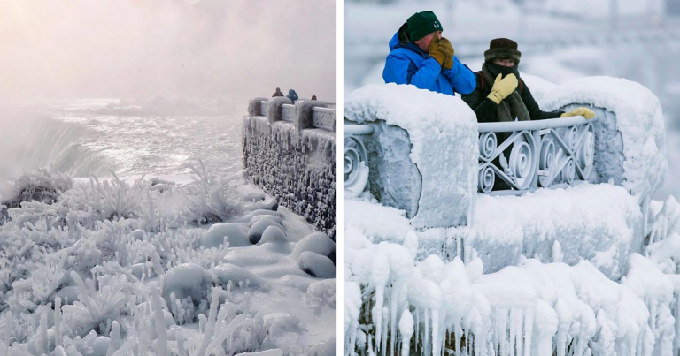 Its So Cold In USA That Niagara Falls Is Frozen It Looks Straight From A Movie