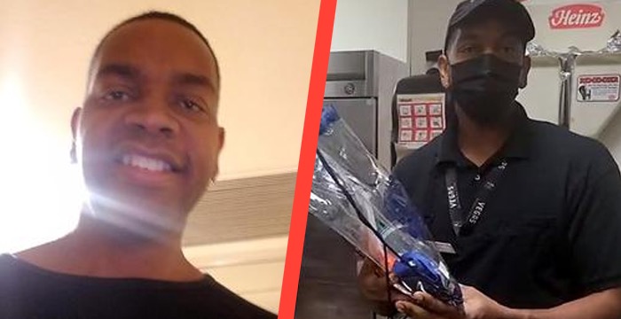 In a Viral Video, a Veteran of 27 Years at Burger King Receives a Goodie Bag for Never Missing a Day of Work.